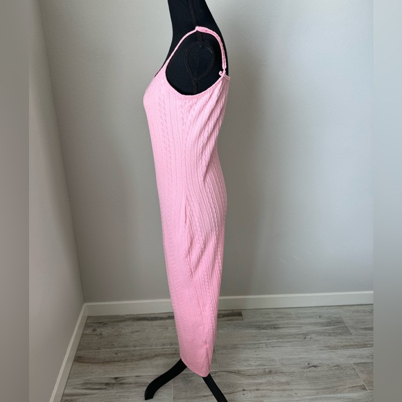 Baby Girl Pink Solid Split Hem Cami Dress Size Large - Picture 7 of 10